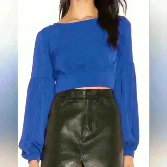 NWT BY THE WAY Yasmin Tie Back Crop Top - Picture 1 of 6